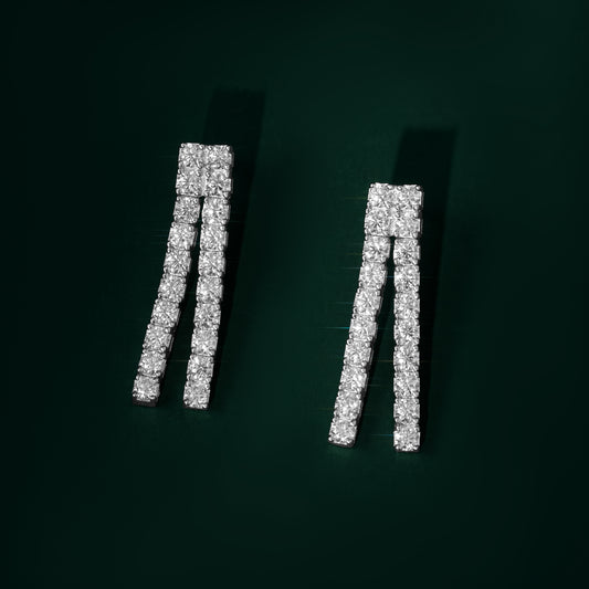Millenium - Grand Moissanite Drop-Earrings