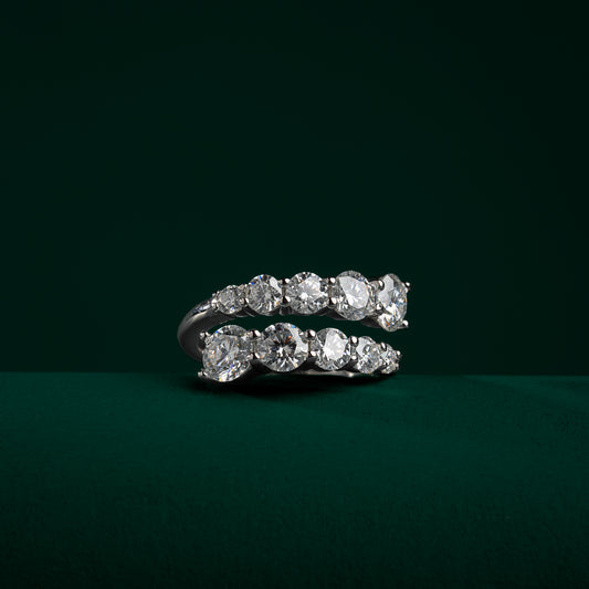 York - Double Layer Moissanite Ring