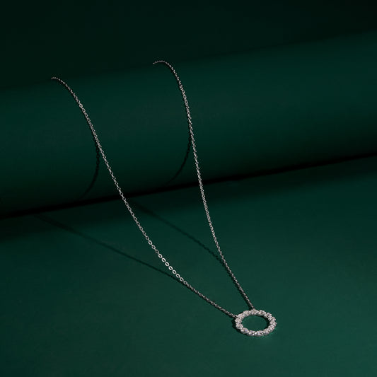 Grassendale - Round Moissanite Pendant Necklace