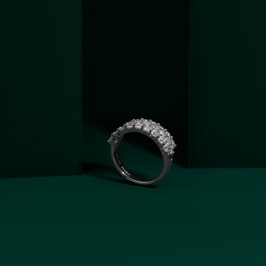 Soho - Triple-Row Moissanite Ring