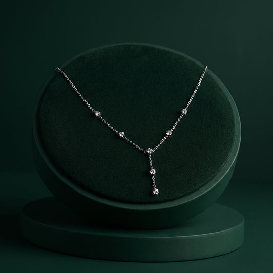 Mansfield - Lariat Moissanite Necklace