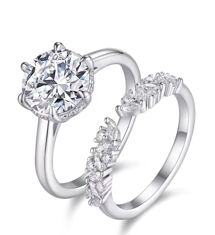 Richmond - Two Piece Moissanite Ring Set