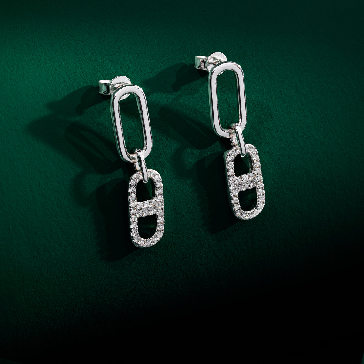 Coventry - Chain Moissanite Earrings