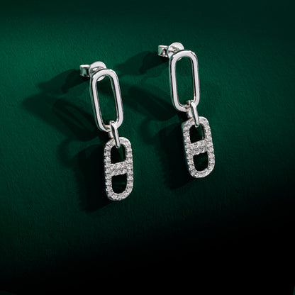 Coventry - Chain Moissanite Earrings
