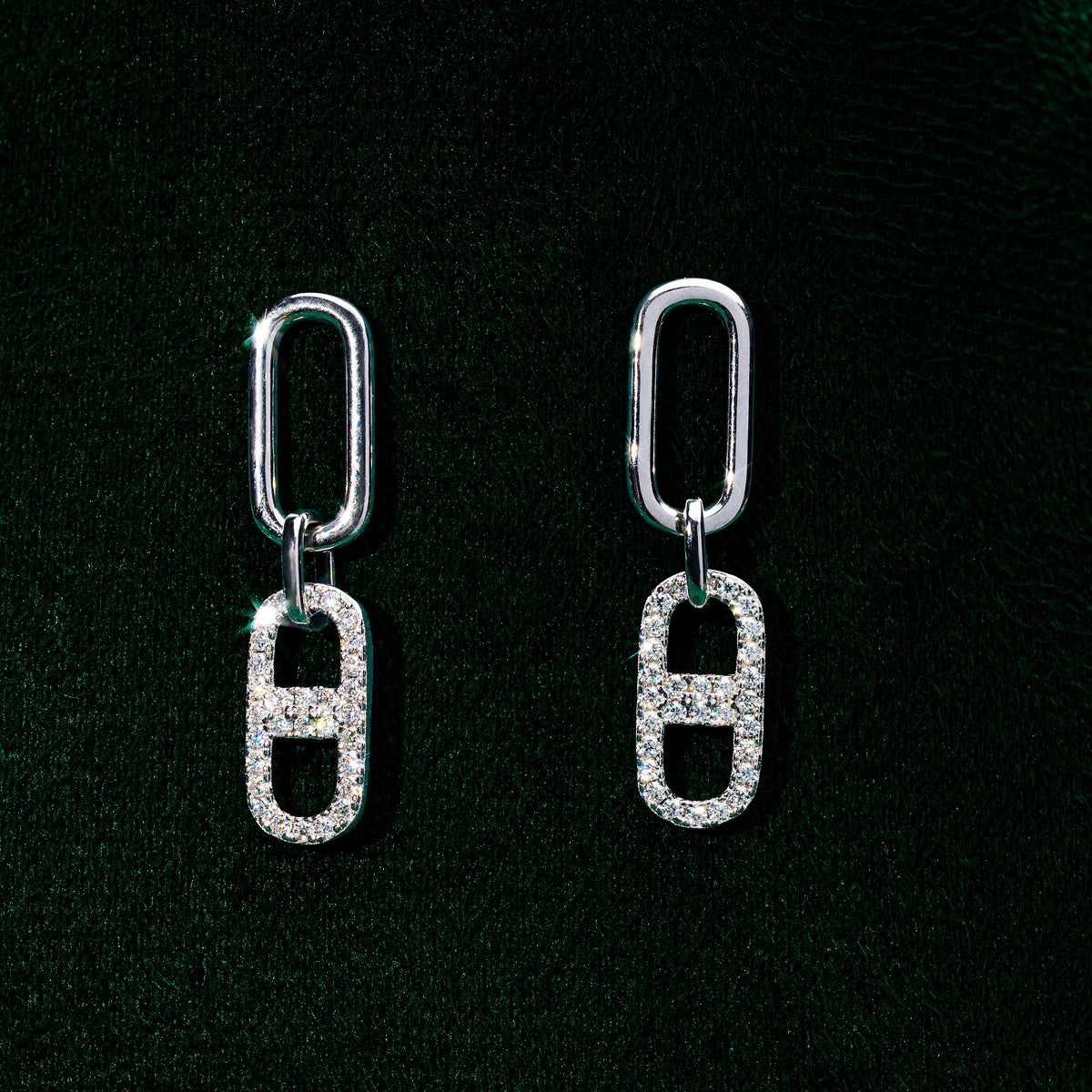 Coventry - Chain Moissanite Earrings