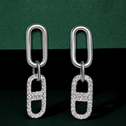 Coventry - Chain Moissanite Earrings