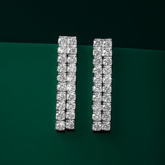 Millenium - Grand Moissanite Drop-Earrings