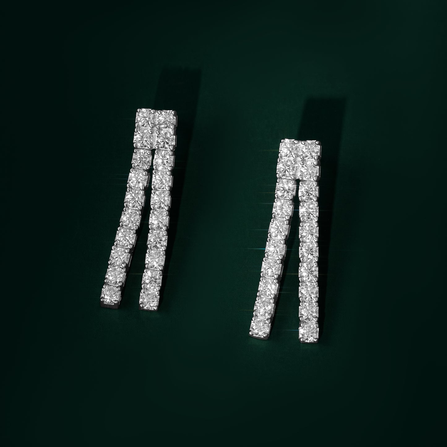 Millenium - Grand Moissanite Drop-Earrings