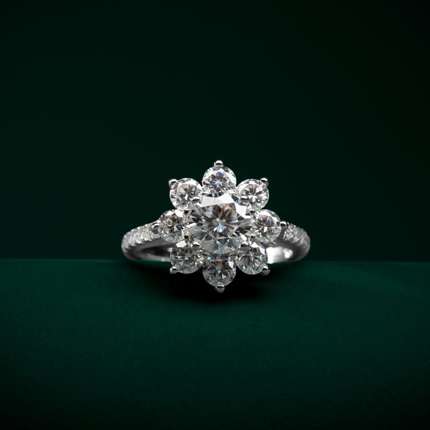 Wollaton - Floral Moissanite Ring