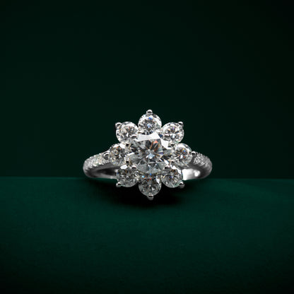Wollaton - Floral Moissanite Ring