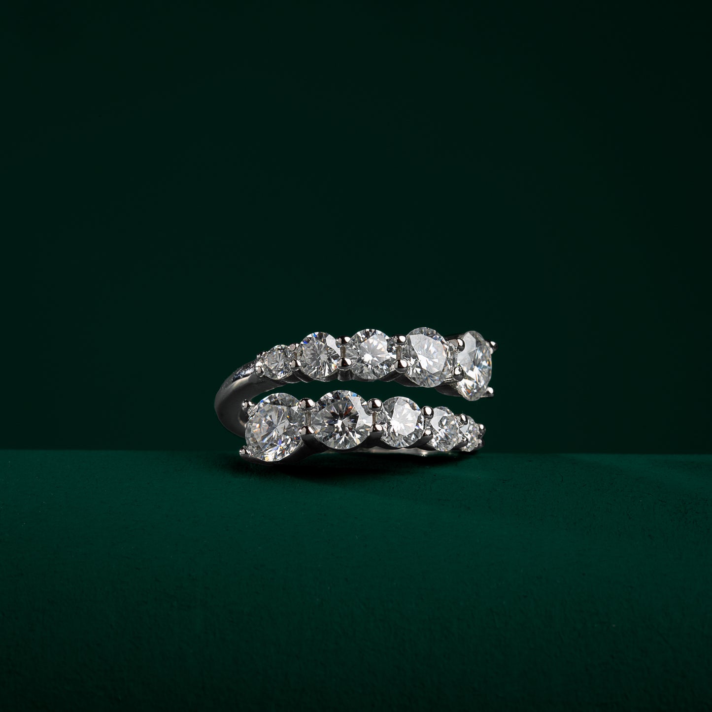 York - Double Layer Moissanite Ring