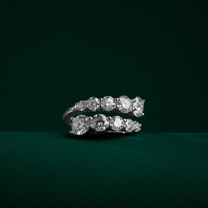 York - Double Layer Moissanite Ring