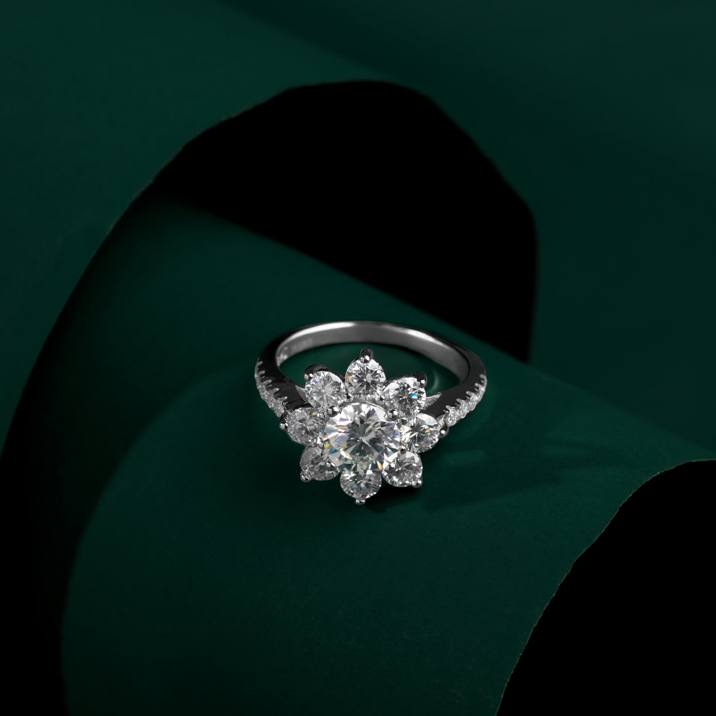 Wollaton - Floral Moissanite Ring