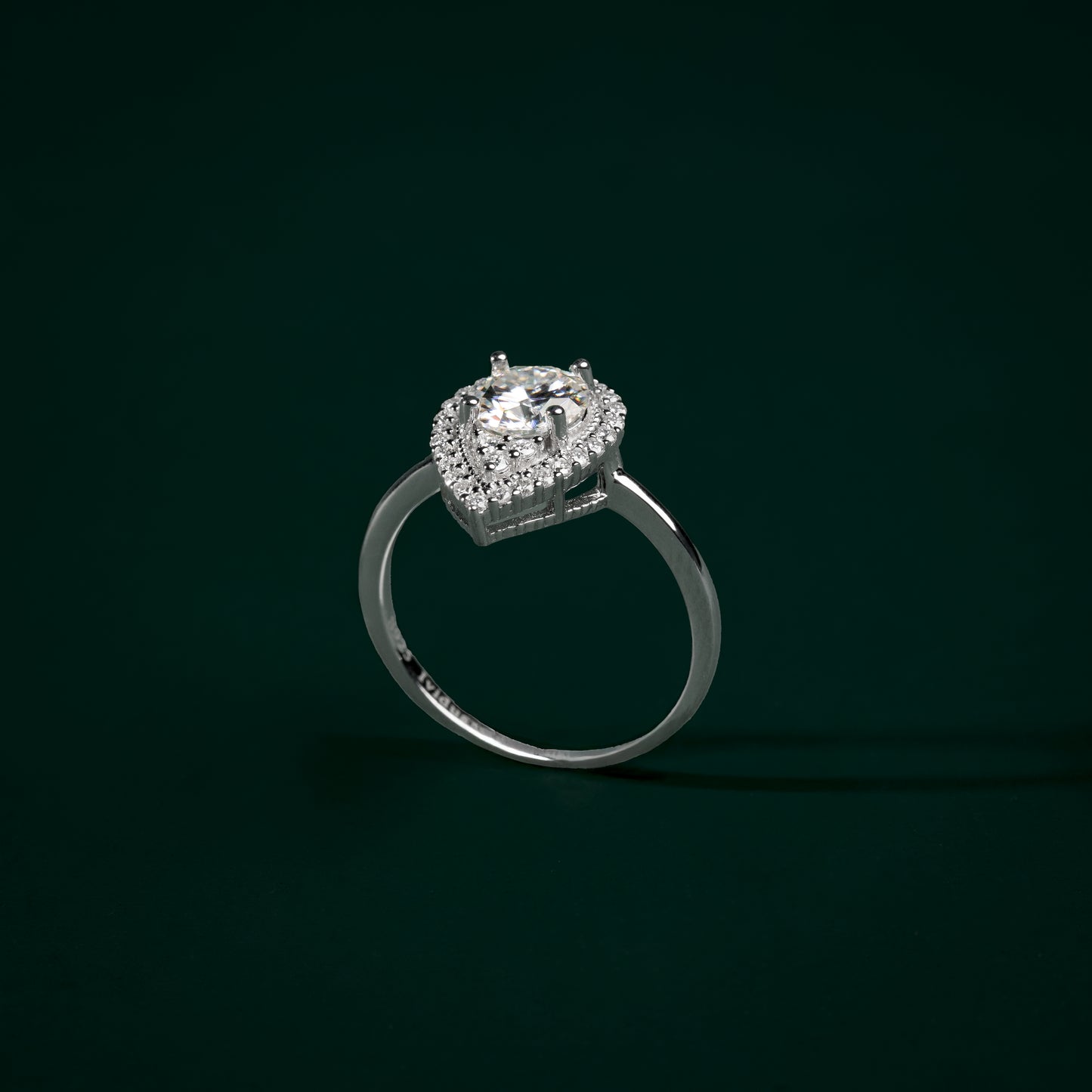 Clifton - Pear Moissanite Ring