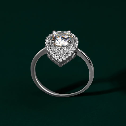 Clifton - Pear Moissanite Ring