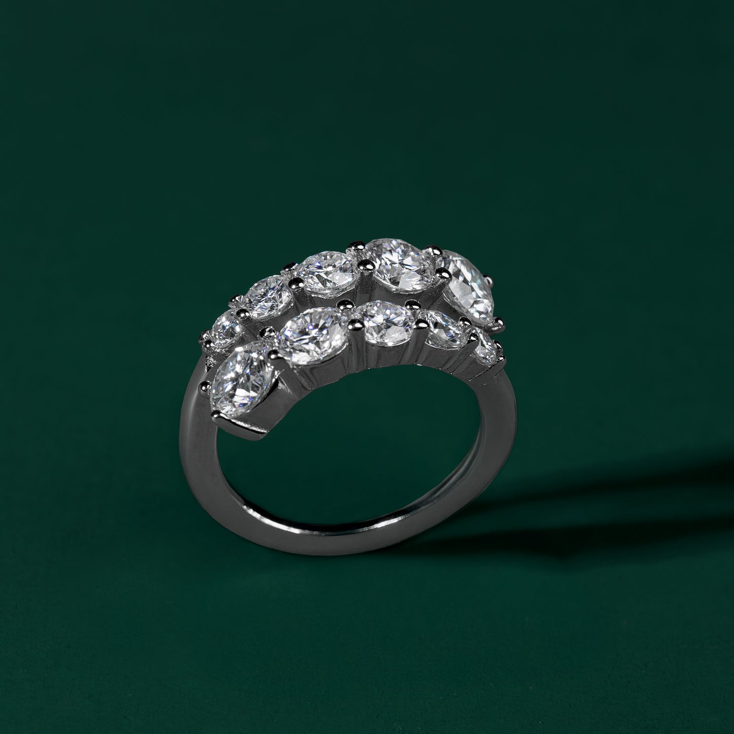 York - Double Layer Moissanite Ring