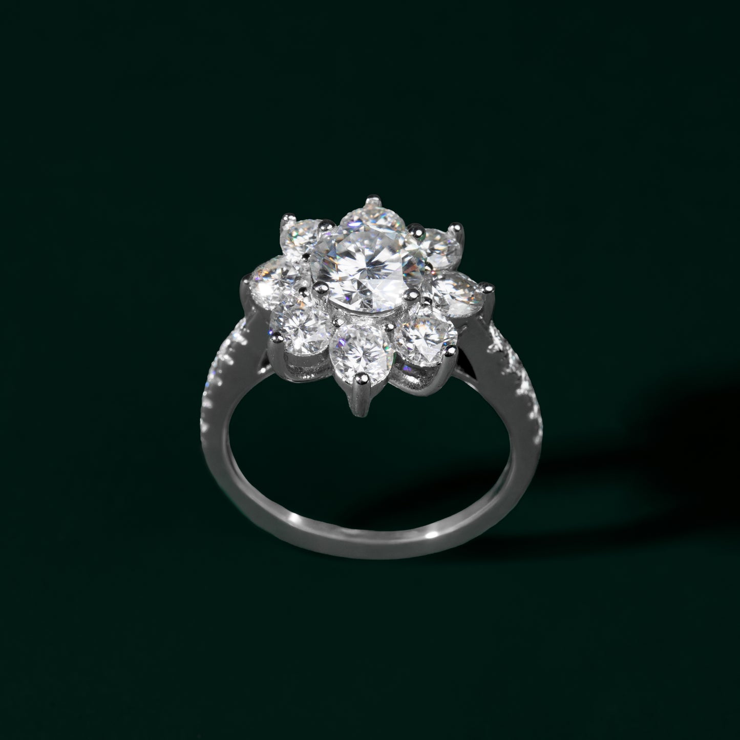 Wollaton - Floral Moissanite Ring