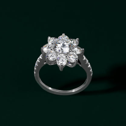 Wollaton - Floral Moissanite Ring