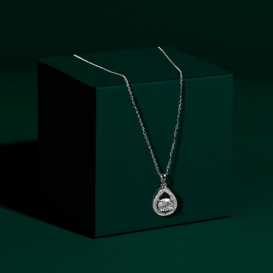 Clifton - Pear Moissanite Necklace
