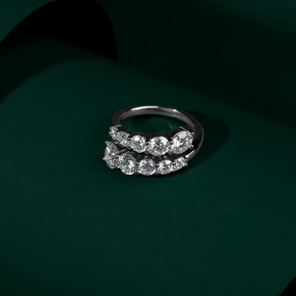 York - Double Layer Moissanite Ring