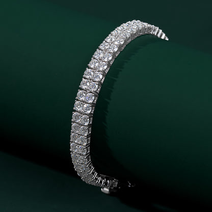 Double Row Moissanite Tennis Bracelet