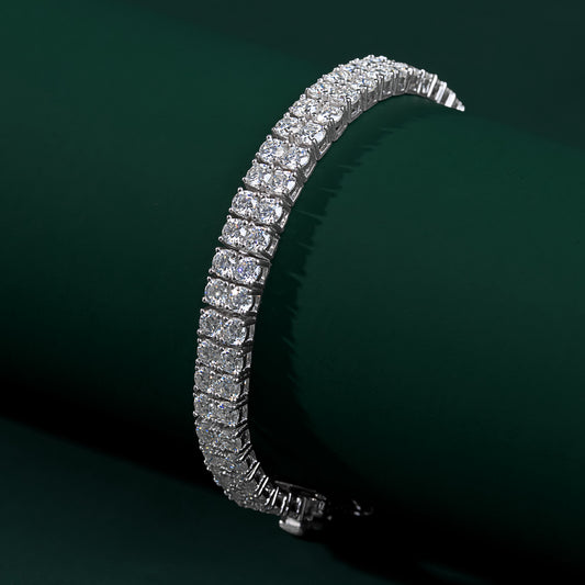 Double Row Moissanite Tennis Bracelet