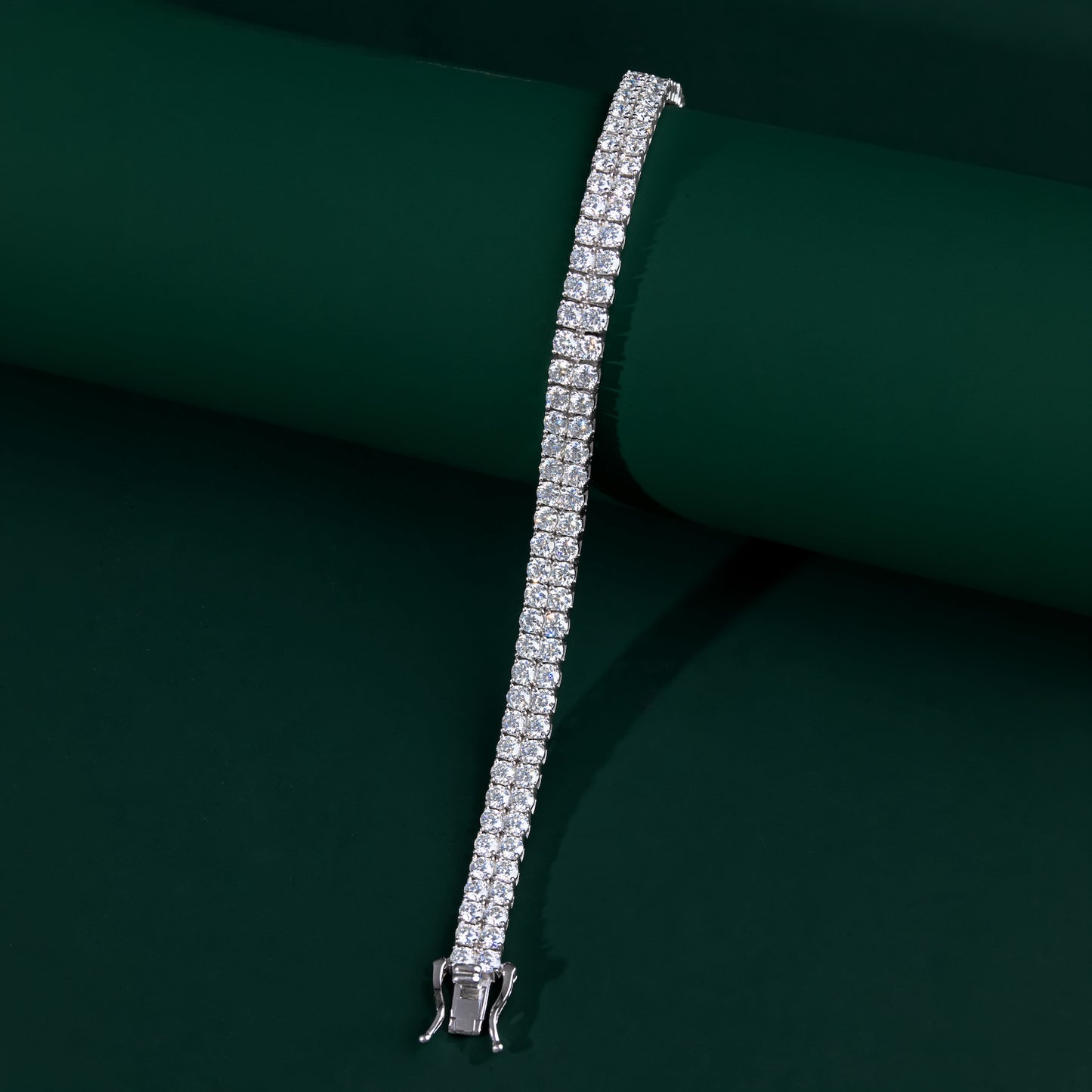 Double Row Moissanite Tennis Bracelet