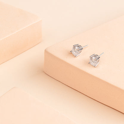 Knightsbridge - Oval Cut Solitaire Moissanite Earrings