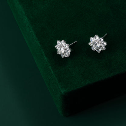 Wollaton - Flower Moissanite Earrings