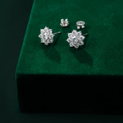 Wollaton - Flower Moissanite Earrings