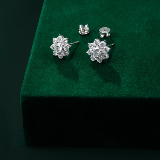 Wollaton - Flower Moissanite Earrings