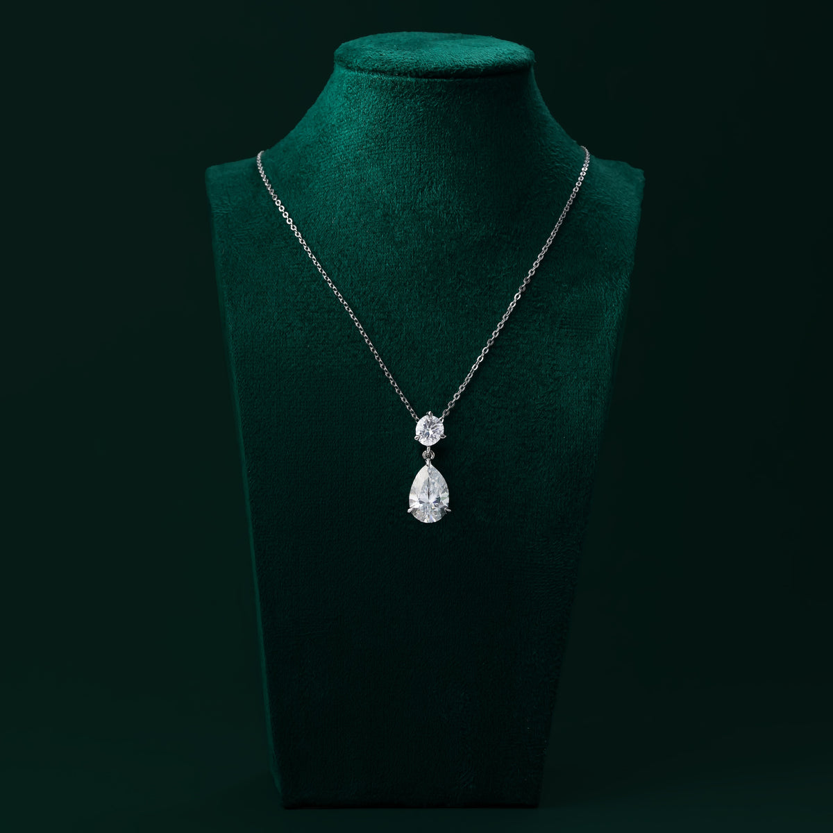 Tearford - Pear-Cut Moissanite Necklace