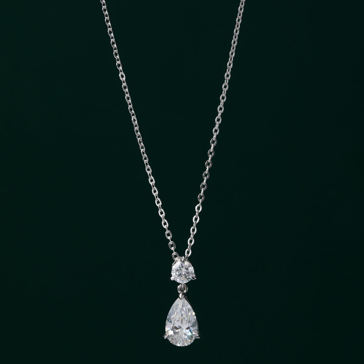 Tearford - Pear-Cut Moissanite Necklace
