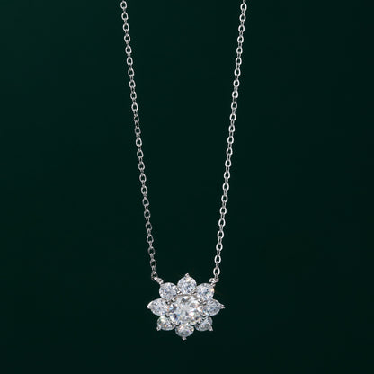 Wollaton - Moissanite Flower Necklace