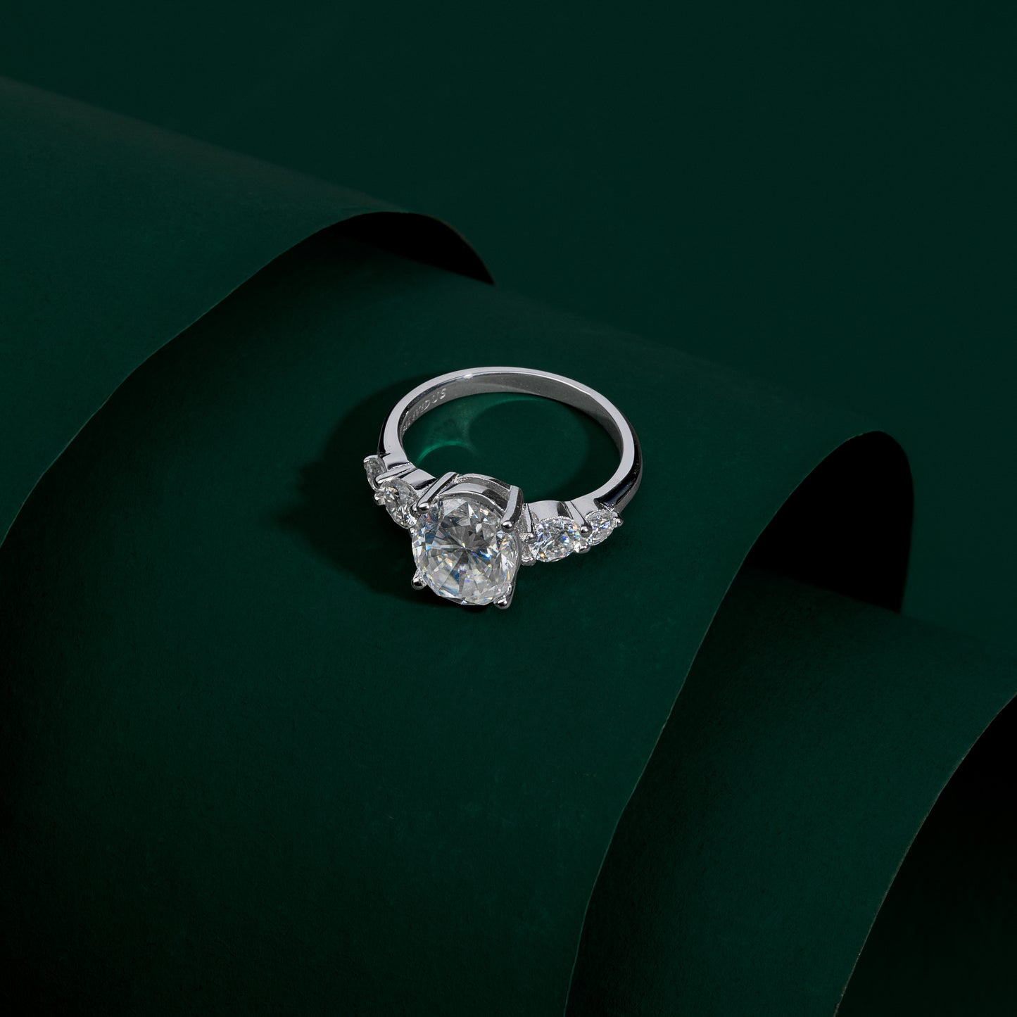 Westminster - Oval Cut Moissanite Ring