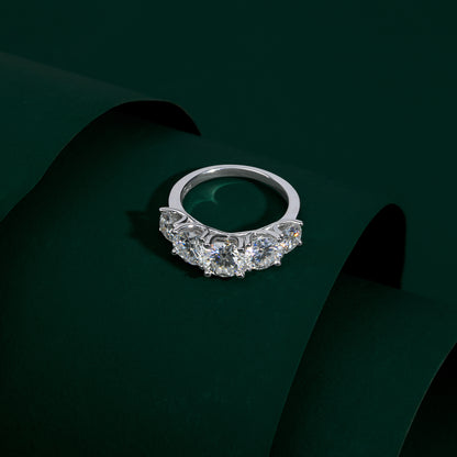 Highlands - 5-Stone Geometric Moissanite Ring