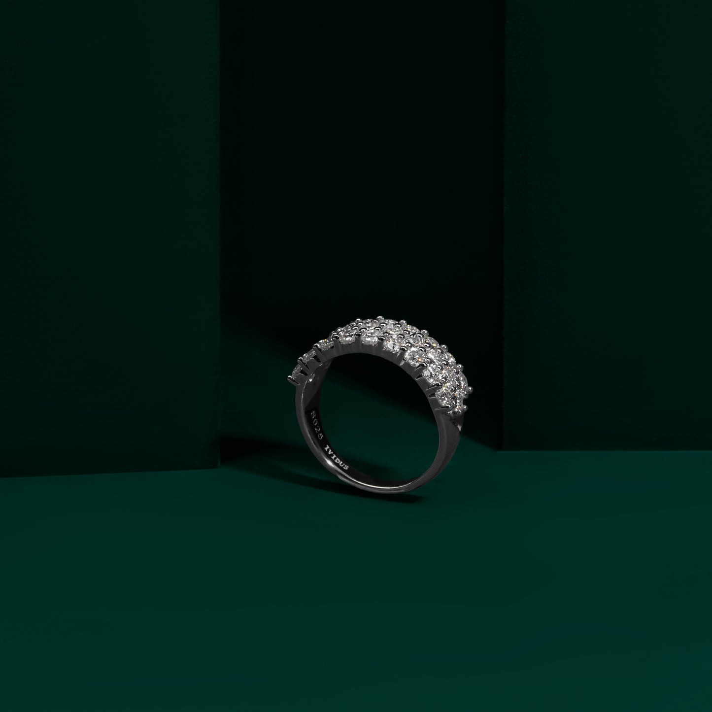 Soho - Triple-Row Moissanite Ring