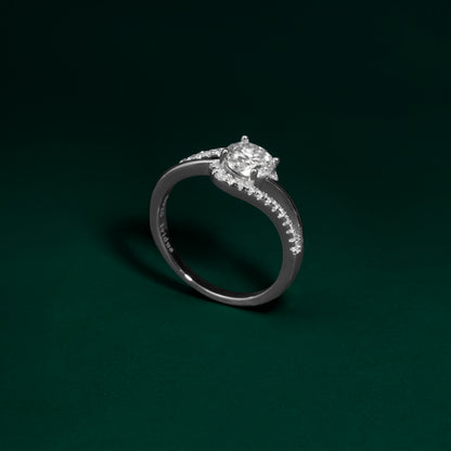 Chelsea - Round Cut Moissanite Ring