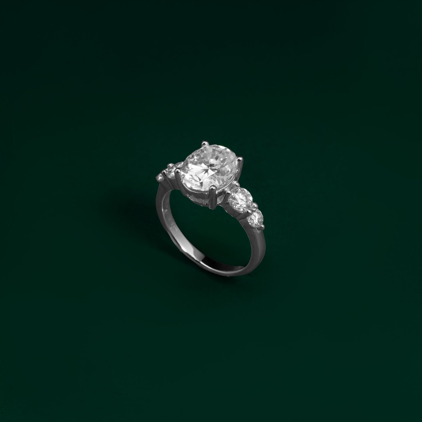 Westminster - Oval Cut Moissanite Ring