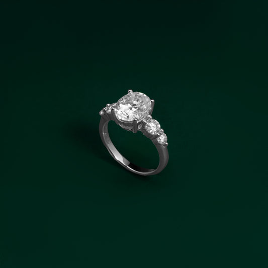 Westminster - Oval Cut Moissanite Ring