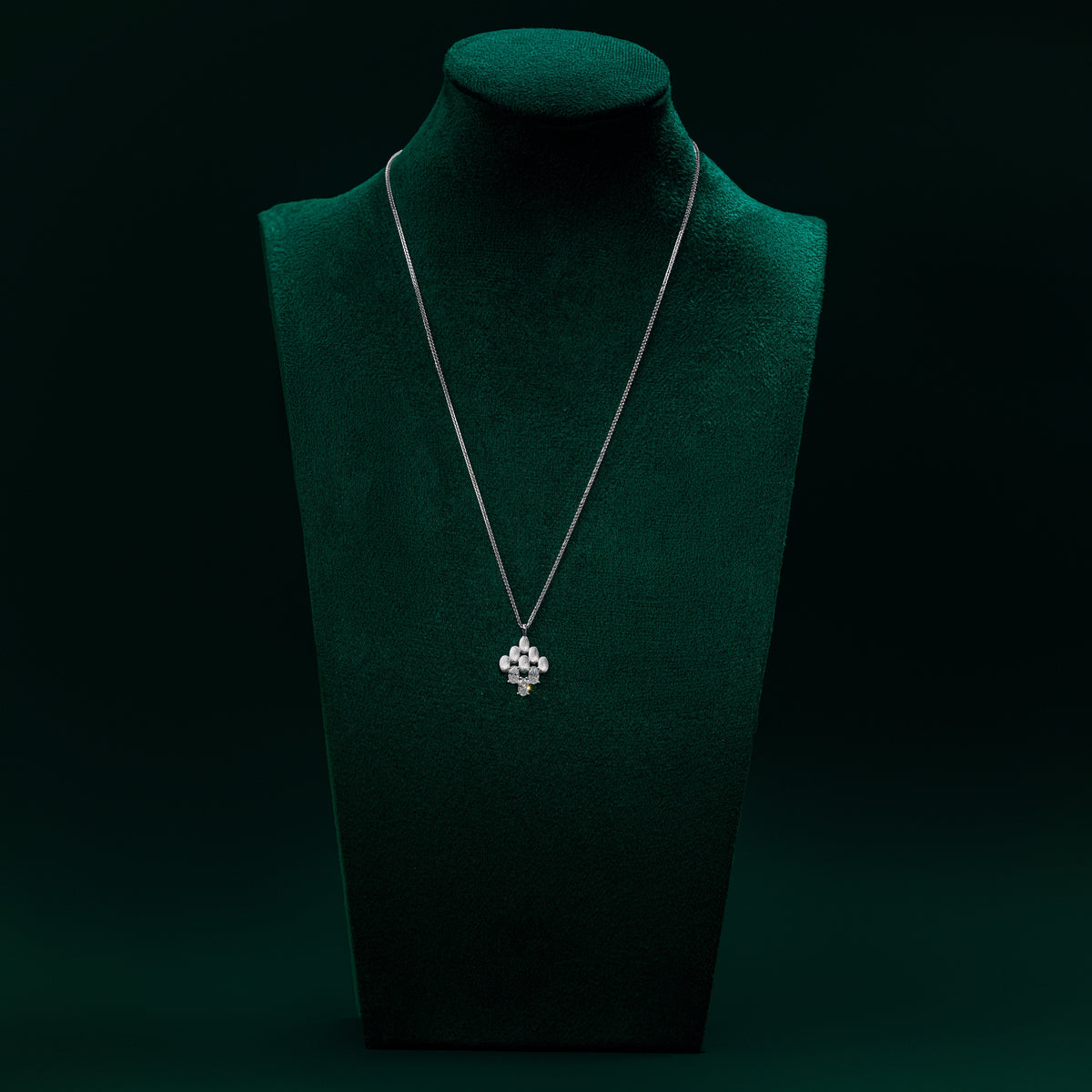 Snowdonia - Silver Oval Moissanite Necklace