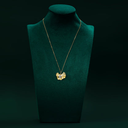 Primrose - Brushed Gold Moissanite Necklace