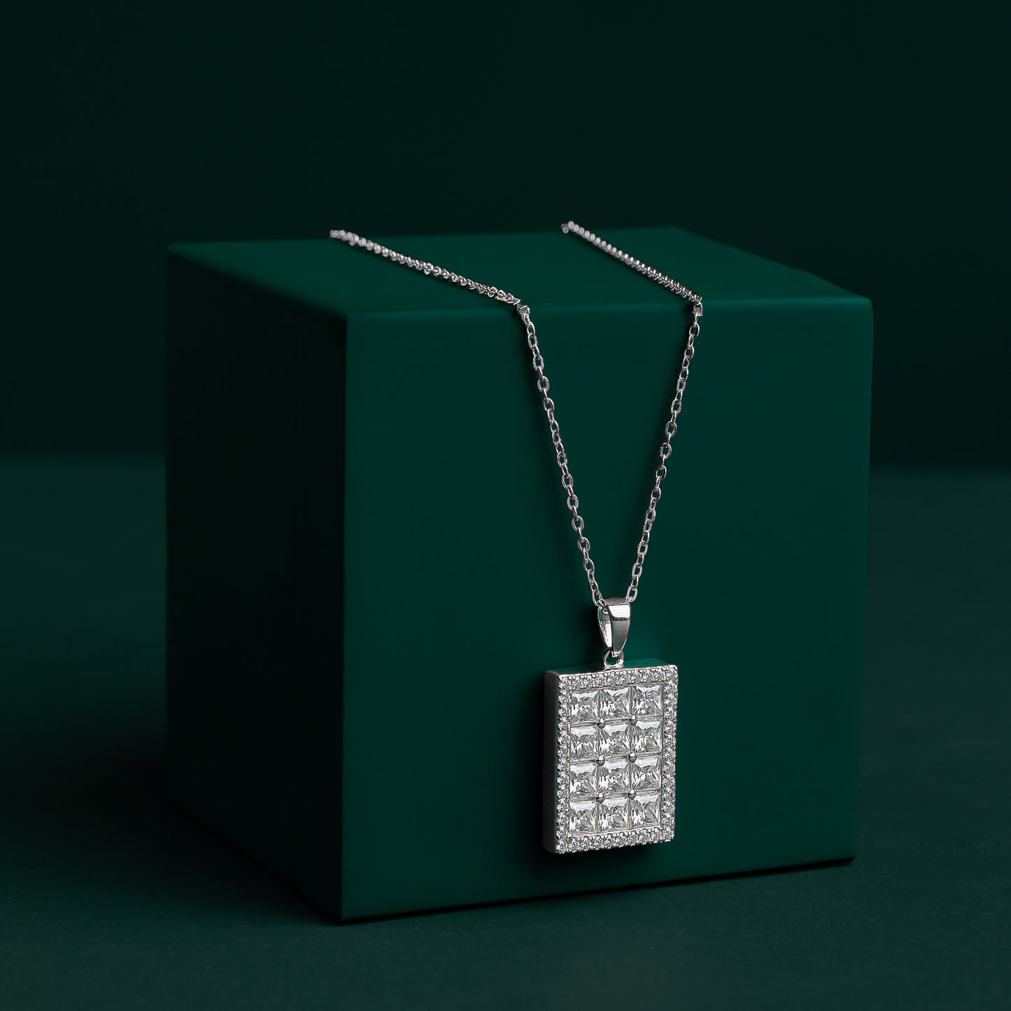Carlton - Grand Pendant Moissanite Necklace