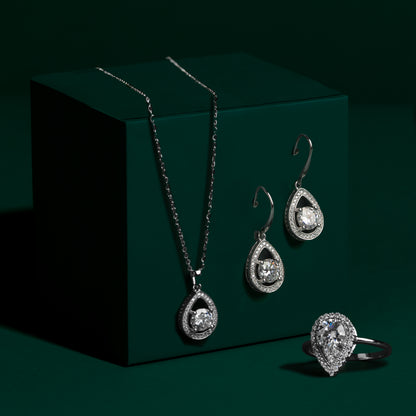 Clifton - Pear Moissanite Necklace