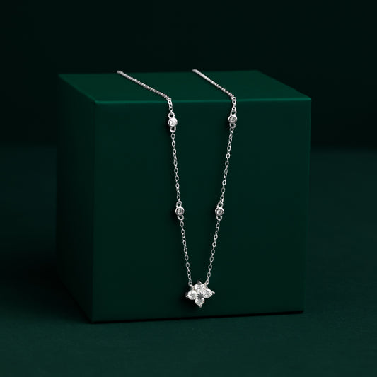 Wick - Flower Moissanite Necklace