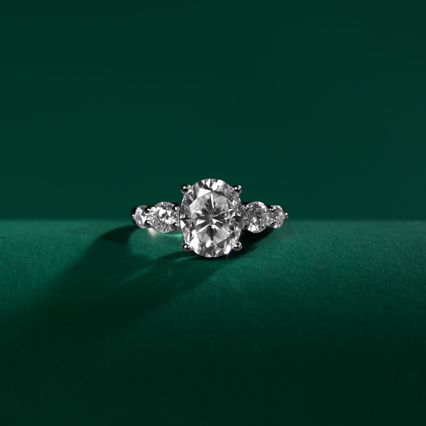 Westminster - Oval Cut Moissanite Ring