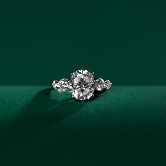 Westminster - Oval Cut Moissanite Ring