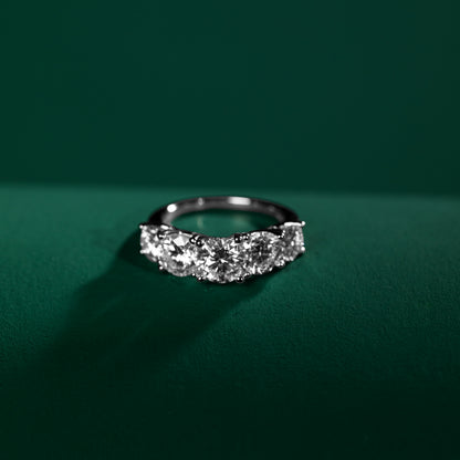 Highlands - 5-Stone Geometric Moissanite Ring
