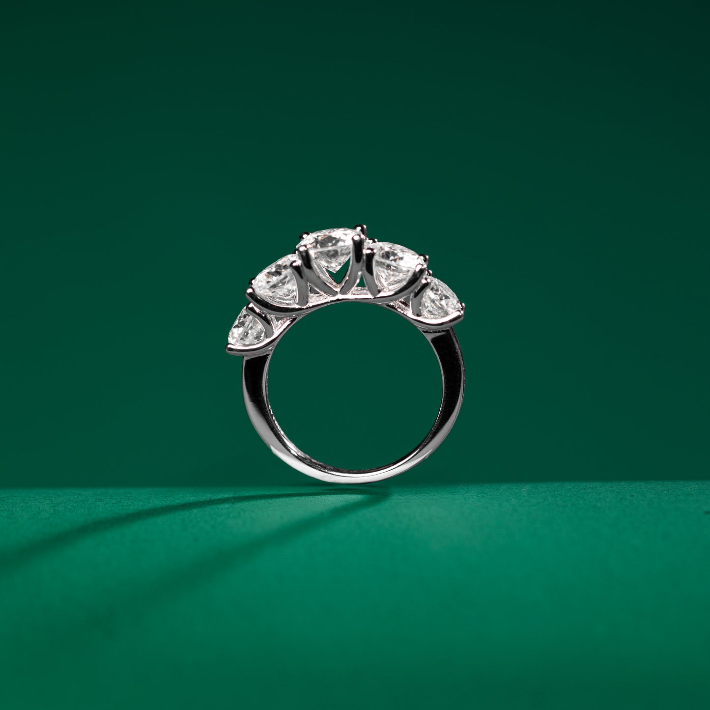 Highlands - 5-Stone Geometric Moissanite Ring