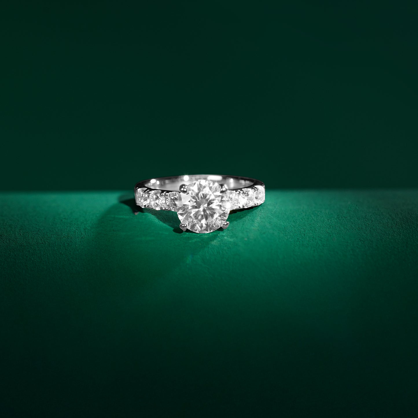 Belgravia - Round Cut Solitaire Moissanite Ring